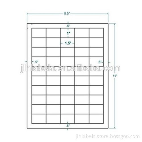 1.5" x 1" White UPC Bar Code Label, 50 Labels per Sheet (100 Sheets per Bags)